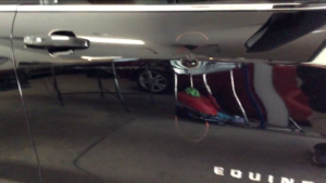 2018 Chevy Equinox before paintless dent repair.